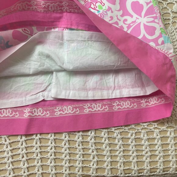 Lilly Pulitzer Girls 7 Years Giraffe Patchwork Green Pink Halter Midi Dress - Picture 6 of 6